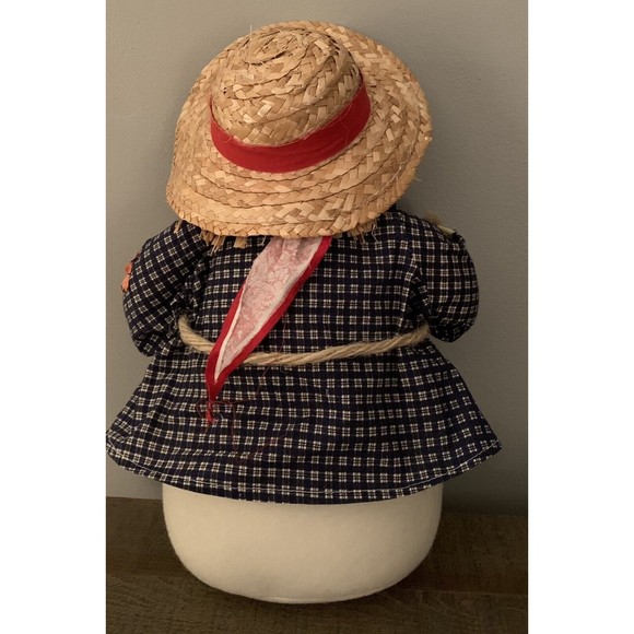 Terry's Village Snowman Scarecrow Plush Black Crow Straw Hat with Sunflower 14" - Picture 2 of 12